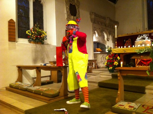 Christingle Service Sparky the Clown