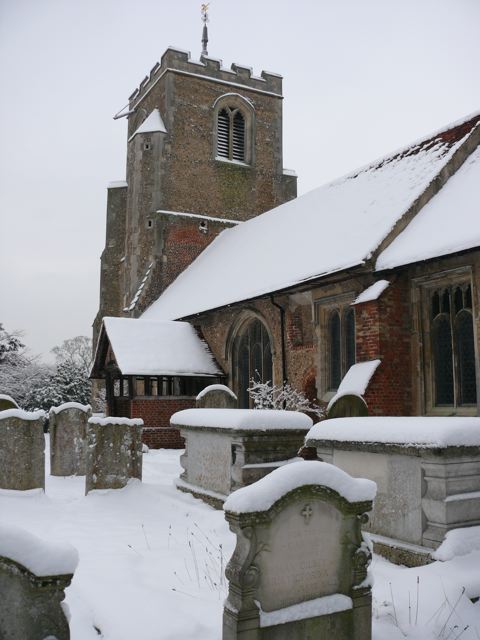 The Churchyard in snow