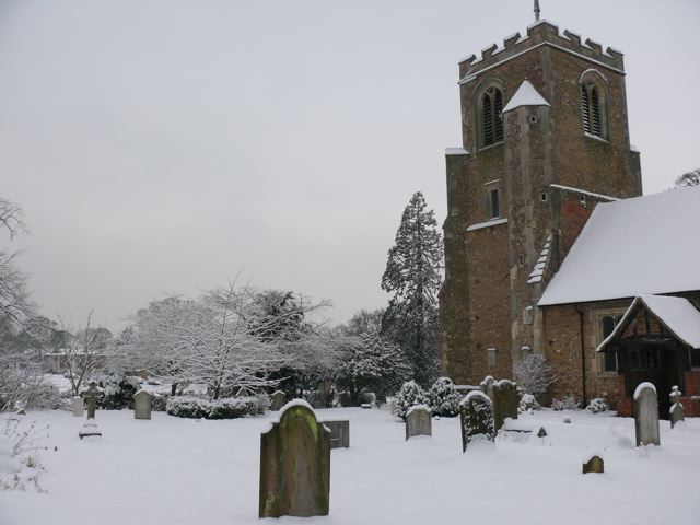 The Churchyard in snow