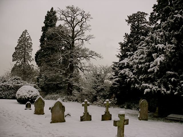 The Churchyard in snow